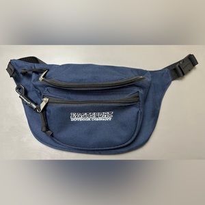 Vintage 1990s EastSport Outdoor Company FANNY PACK Navy Blue Waist Belt Bag Y2K